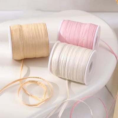 120m/rotolo Fili di Carta Fatti a Mano Filo di Erba di Cotone Rafia Estiva Filato di Paglia Per Lavorare a Maglia Uncinetto 50g
