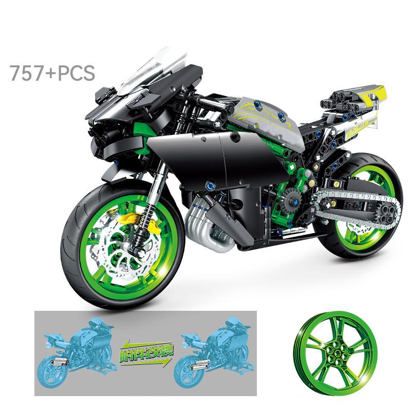 Technical Motorcycle Building Block City Motor Racing Car Speed Motorbike Off Road MOC Model Vehicle Toys For Adults Boy Gifts