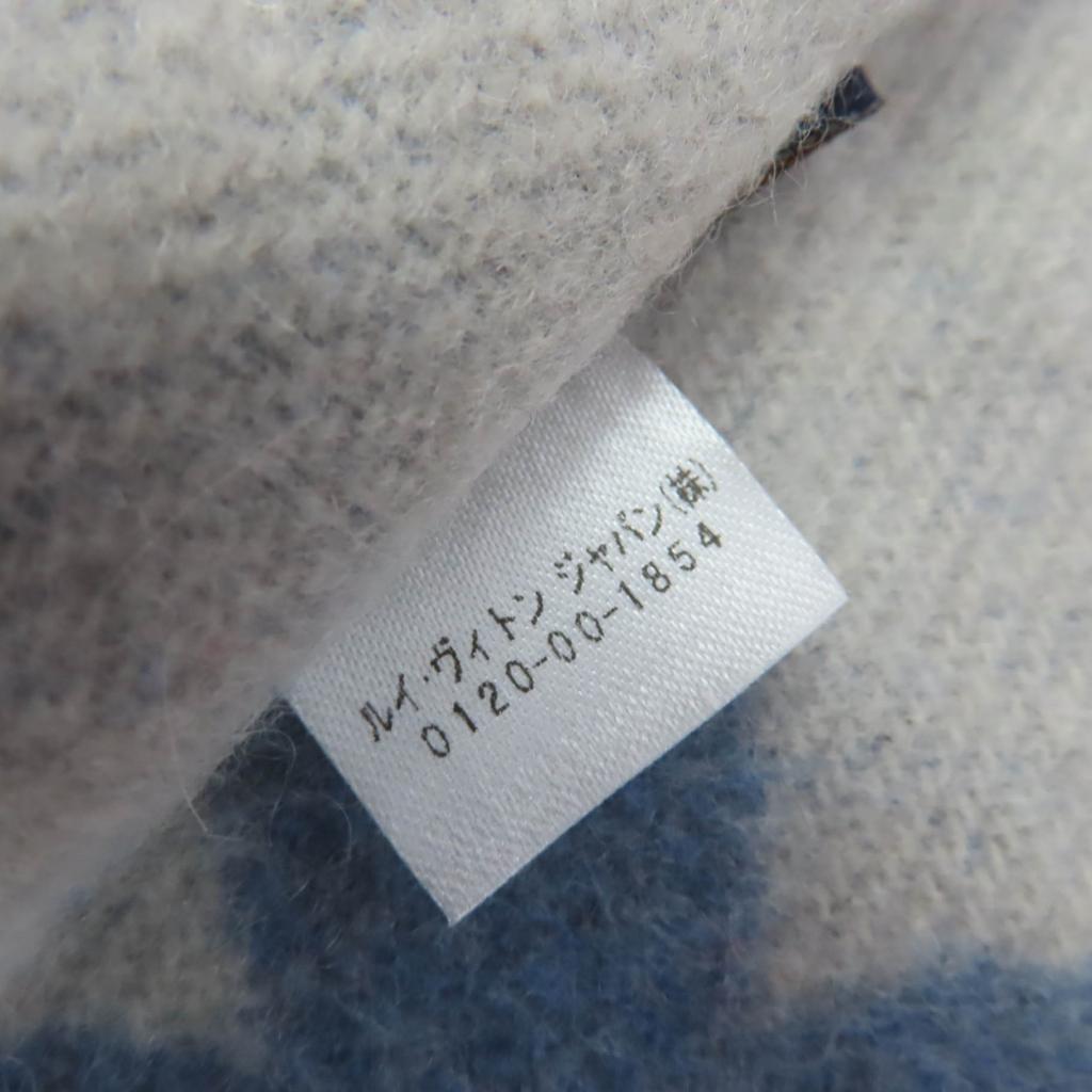 Excellent LOUIS VUITTON Scarf Escalp Reykjavik Monogram blue cashmere M75704 Used