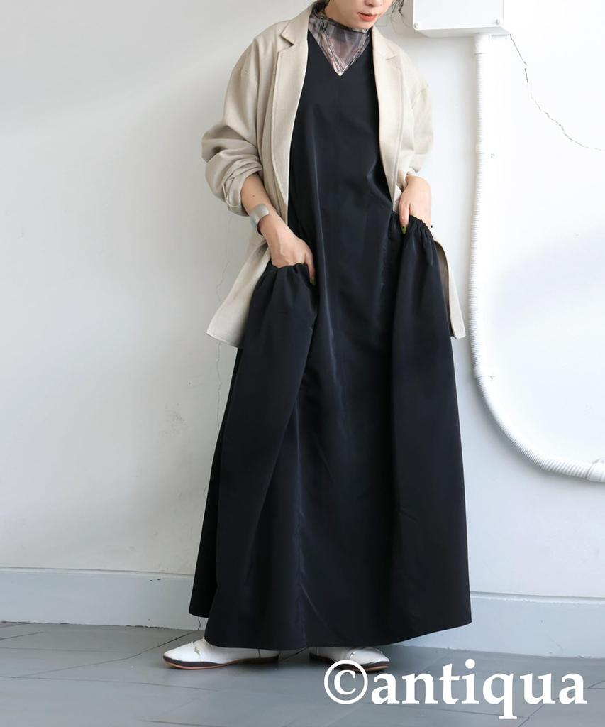 Antiqua Gathered Switch One Size Black Women's Dress, PK-01337, 05,