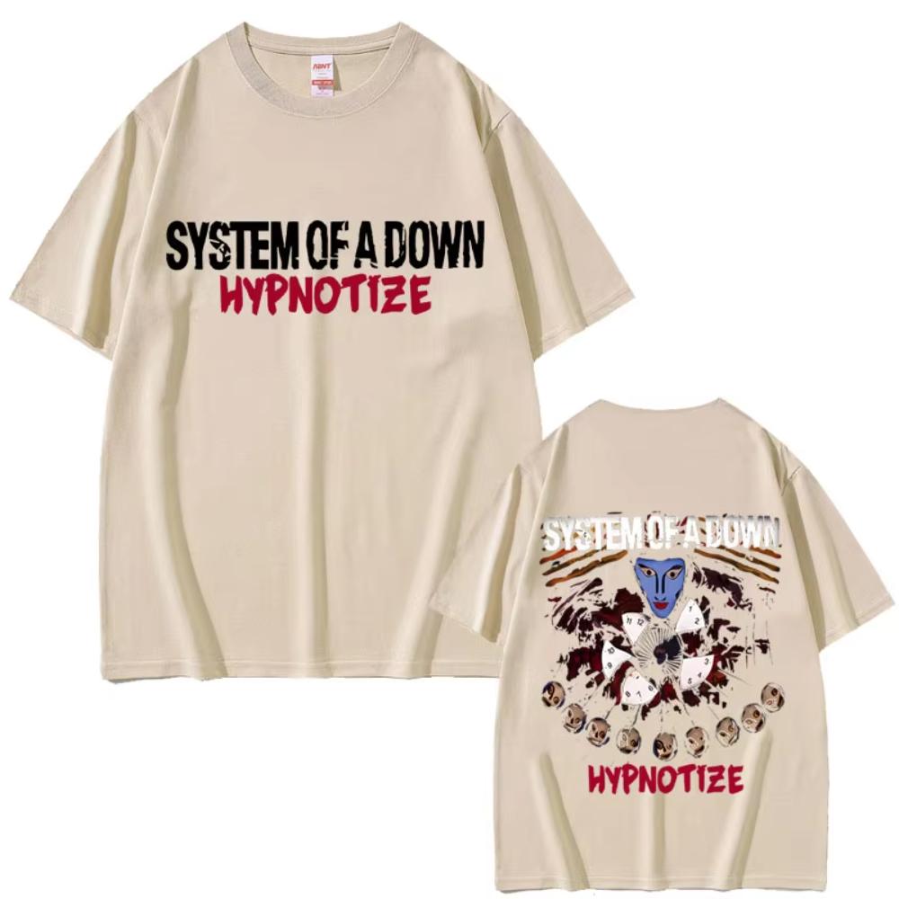 System of A Down Hypnotize Graphic T Shirt Men Women Alternative Metal Music Trend T-shirts Men's 90s Vintage Rock Band T-shirts