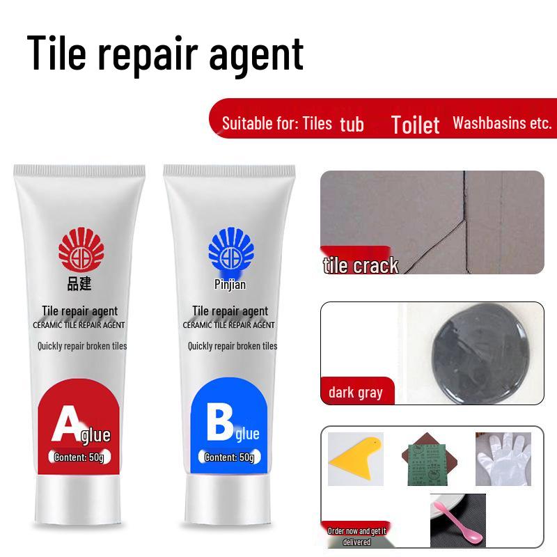 Quick-Dry Tile & Grout Repair Paste for Marble, Ceramic, and Sink Pits