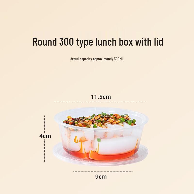 

Disposable Round Takeaway Meal Boxes with Lids