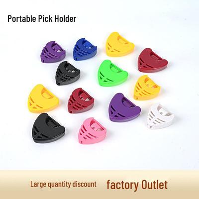 Colorful Heart-Shaped Guitar Pick Holder & Adhesive Clip