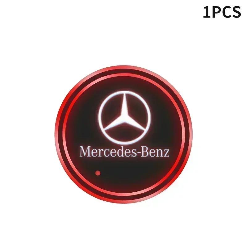 

Car USB Charging Luminescent Cup Pad Interior Atmosphere Lamp For Mercedes Benz A C E Class GLE GLB GLC W205 W212 W213 X253