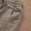 2024 Summer Women's Loose Cotton Linen Carrot Pants - Plus Size, Retro, Versatile Harem Style, Cropped Length.