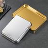 304 Stainless Steel Rectangle Tray Large Capacity Metal Food Serving Pan Steamed Rice Sausage Plate Kitchen BBQ Storage Trays