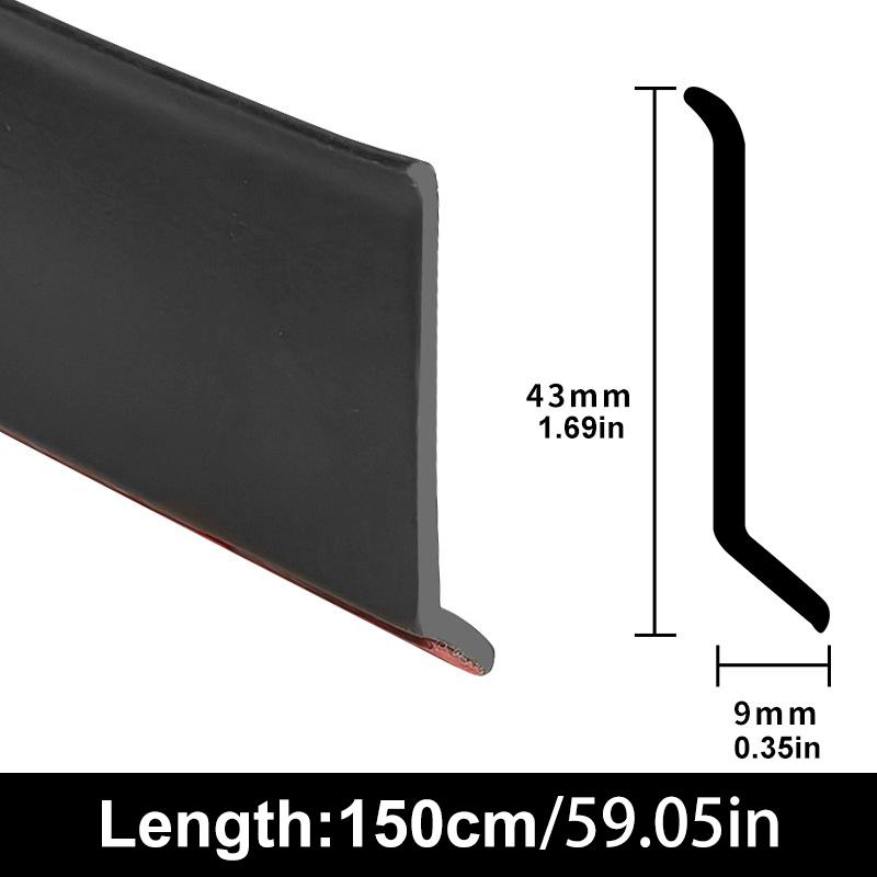 0.5/1/1.5m Window Water Blocking Bar Sliding Window Rain Flashing Board Weatherstrip Window Edge Water Deflector Sealing Strip