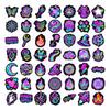50 Gothic Neon Stickers Luggage Decorative Water Cup Diy Creative Pp Stickers Stickers