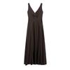 Elegant Women's Summer Satin Deep V Sleeveless Slim Waist Long Dress