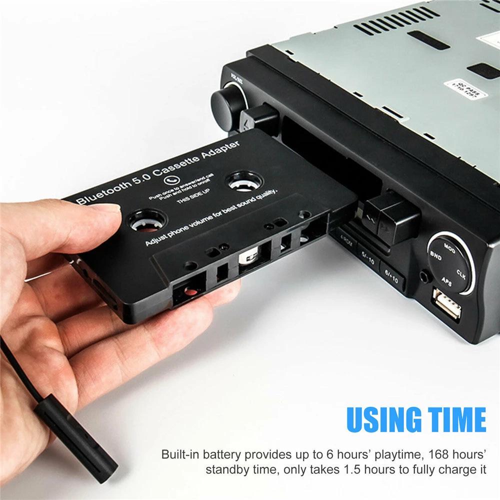 Bluetooth Cassette to MP3 Converter for Car with Four-Channel Support
