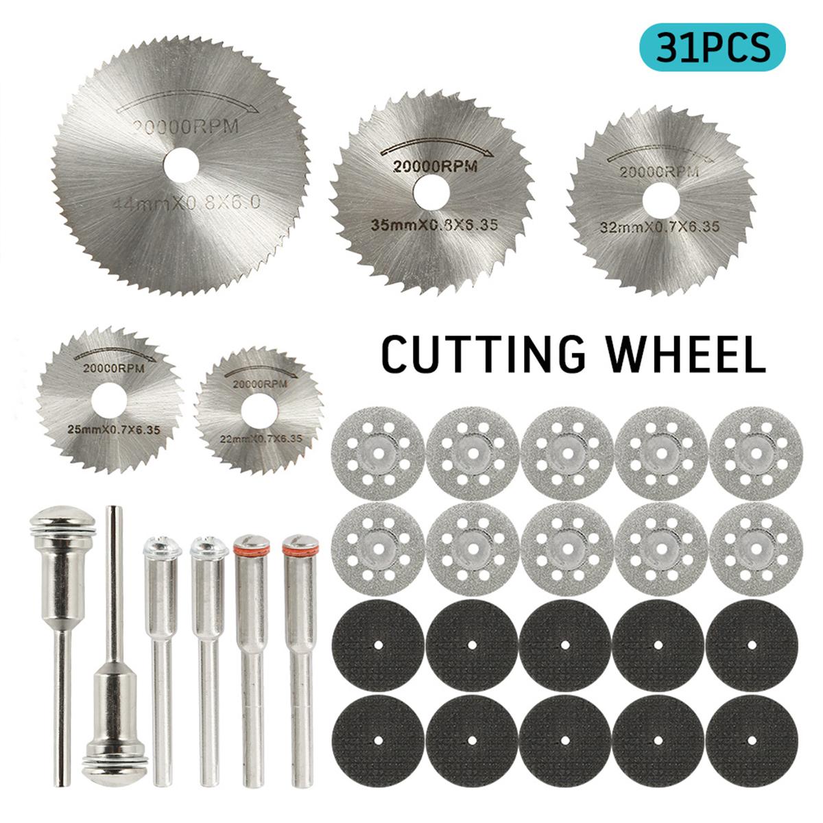 

54pcs Abrasive Cutting Disc 32mm With Mandrels Grinding Wheels For Dremel Accesories Metal Cutting Rotary Tool Saw Blade
