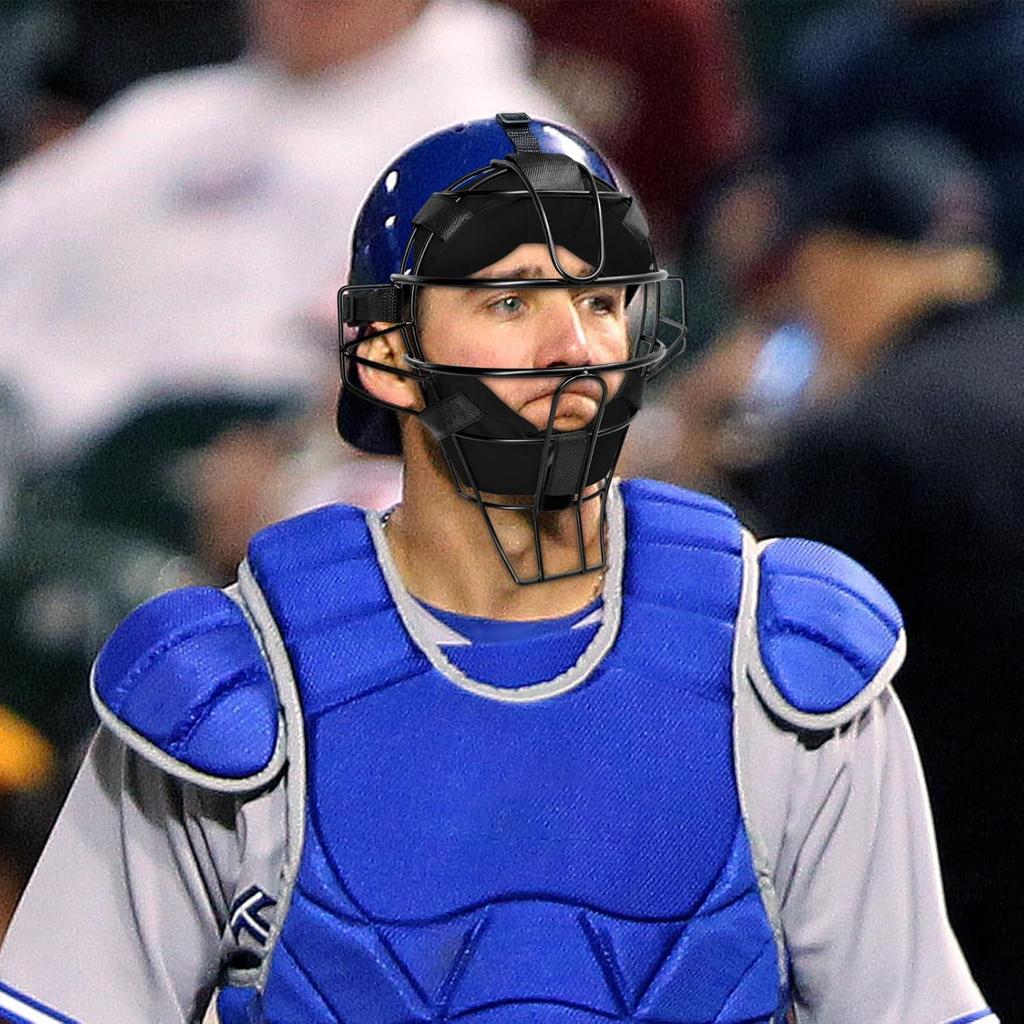 Baseball Catcher Mask Umpire Mask,Full-Face Protection Mask for Baseball,Lightweight Secure Fit Provides Maximum Protection and Comfort – Does Not