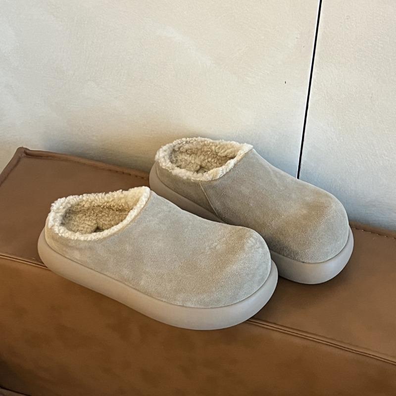 New Baotou Thick-soled Height-increasing Home Outdoor Women's Drag Cotton Shoes