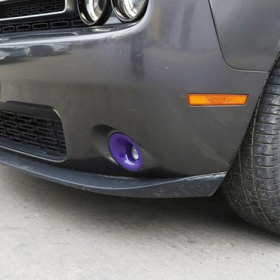 Car Front Fog Light Lamp Ring Cover Trim for Dodge Challenger 2015+ Purple