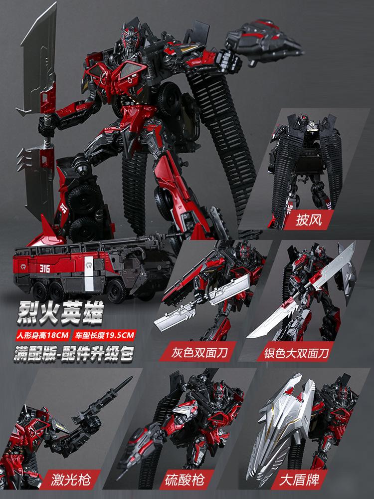 New Baiwei Tw1024 Fire Hero Optimus Fire Truck Transforme 2 In 1 Robot Car Model Detailed Action Figures Toy Collectible Gift
