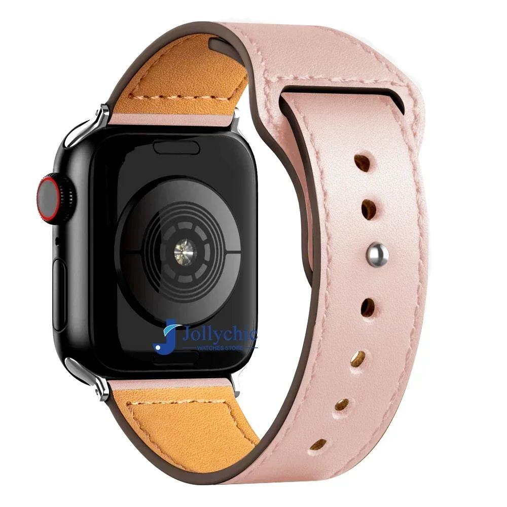 Watchband Leather Strap for Apple Watch Band 44mm 45mm 41mm 40mm 42mm 38mm 49mm 45 Mm Correa Bracelet IWatch Series 8 Ultra 3 6 SE 7 Strap