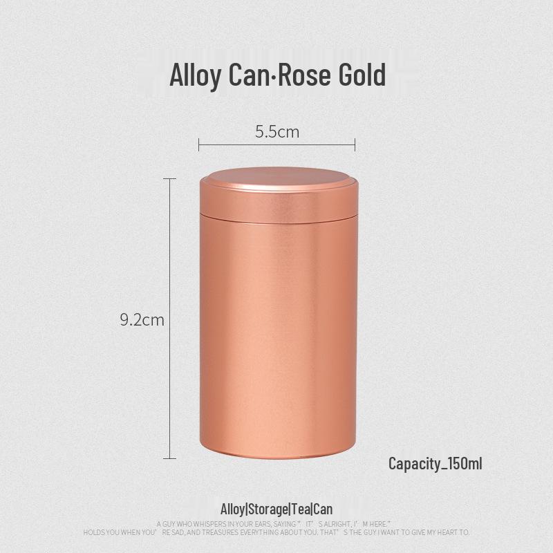 Compact Titanium-Aluminum Tea Storage Can: Small, Portable, and Sealed.