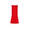 Vestido de Malha Lisa Sem Mangas Cor Sólida Ss23 Vestidos Femininos WD-OP1-23-108-W-RD