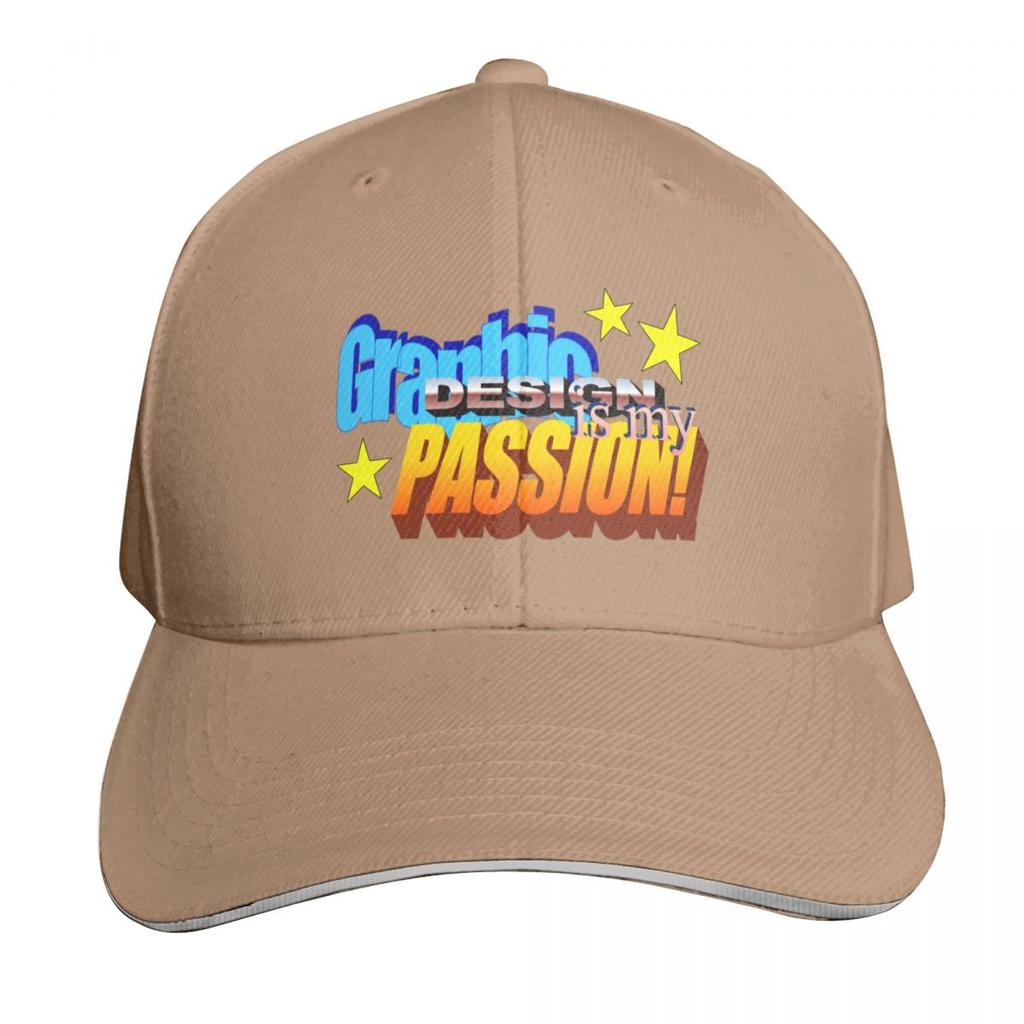Graphic Design Is My Passion WordArt Baseball Cap Thermal Visor hats for Unisex Uv Protection Solar Hat Fishing cap Boy Womens
