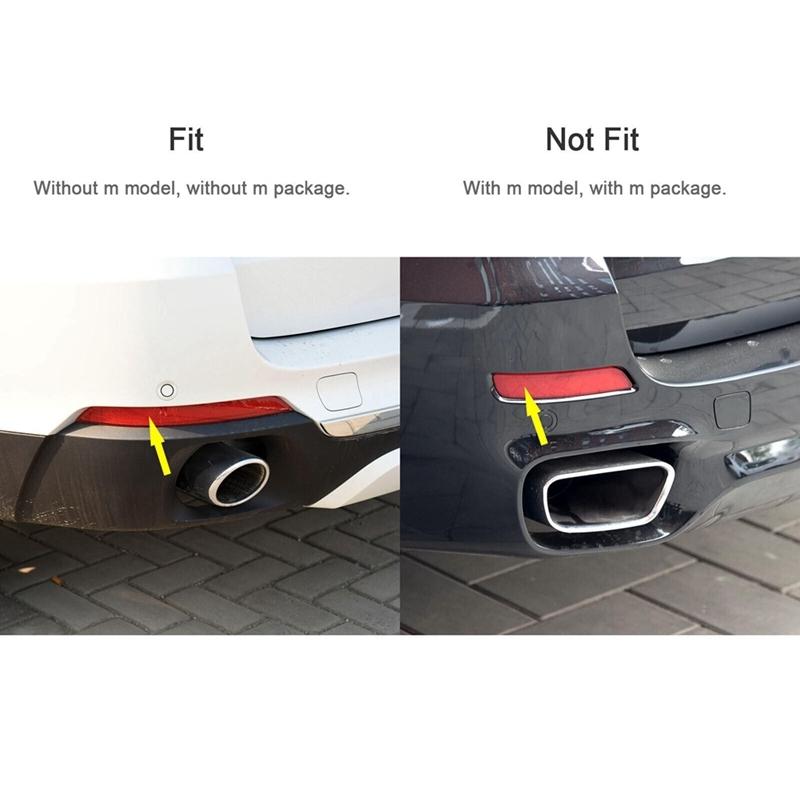 Rear Bumper Reflective Strips For BMW X5 F15 2014-2018 Car Rear Bumper Reflector Red Lens Warning Strip 63147290091 63147290092