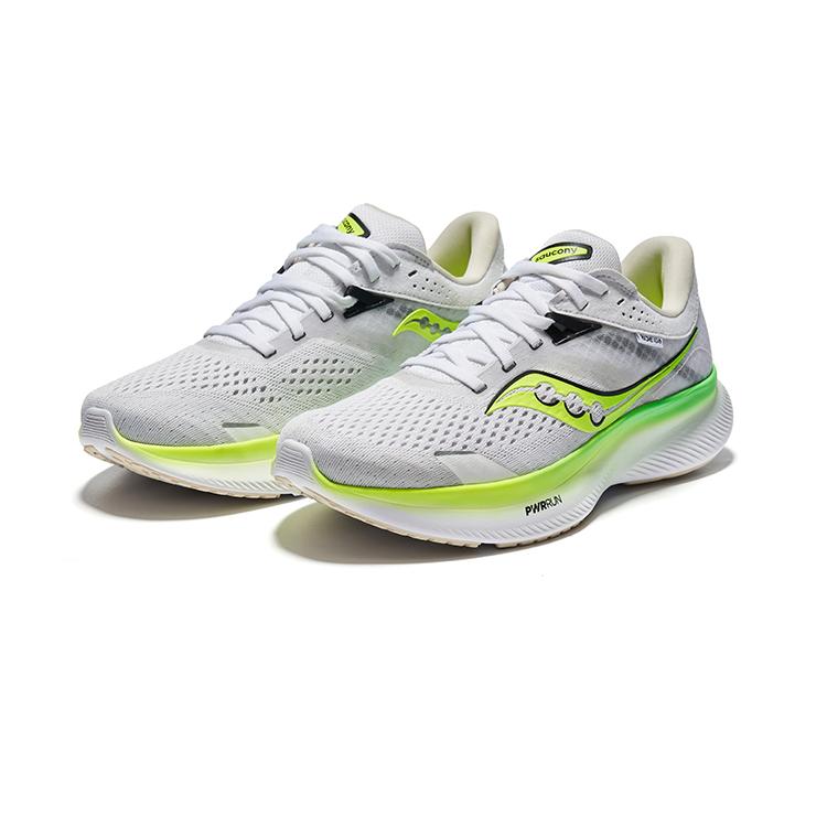 SAUCONY Ride 16 Slip Resistant Low Top Training Running Shoes Women's White Green S10830-75