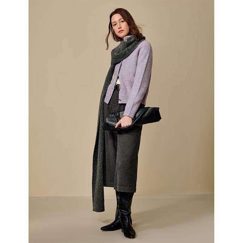 Inman Women's Brushed Faux Velvet Knit Cardigan Sweater