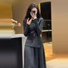 2025 Autumn/Winter Women's Knit Dress Set: Two-Piece Fragrance-Inspired Suit