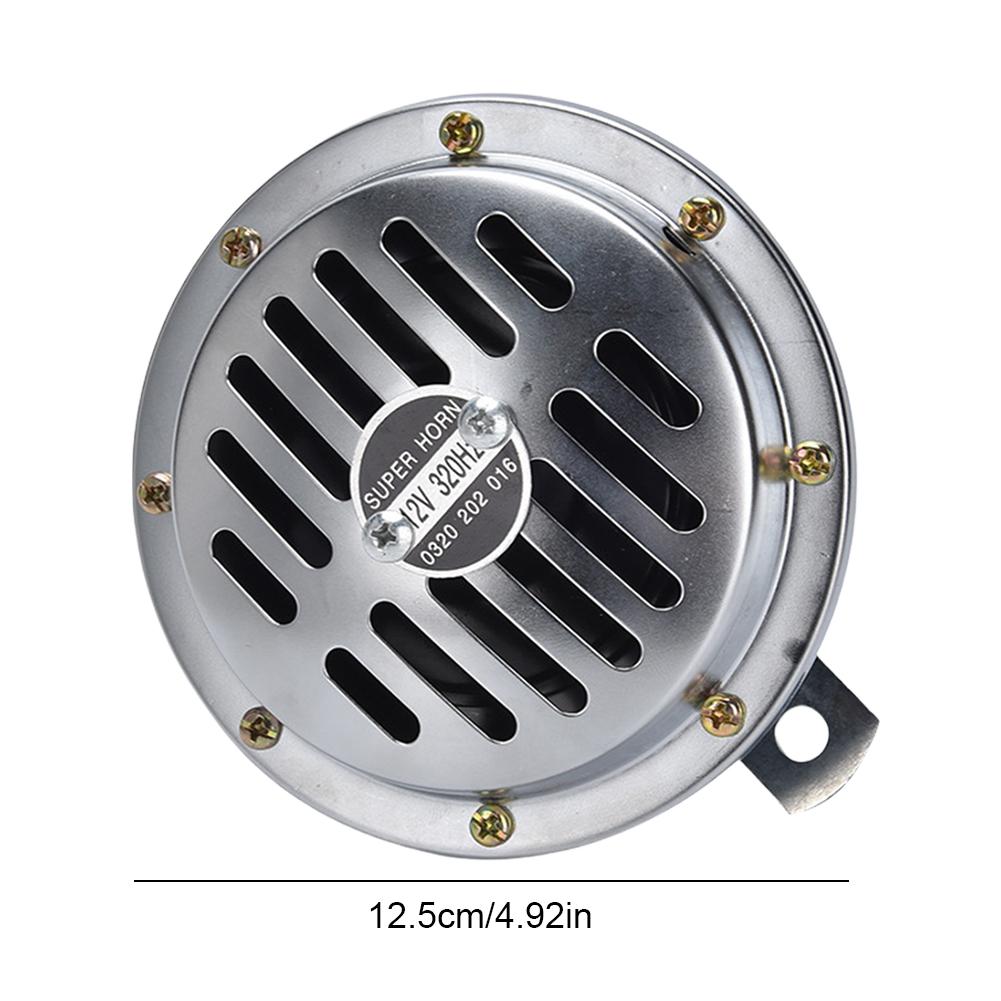 12V Loud Car Horn Speaker Dual Tone Electric Pump Loud Air Horn Loud Alloy Coil Car Air Horn High Low Tone Loud Sound Speaker