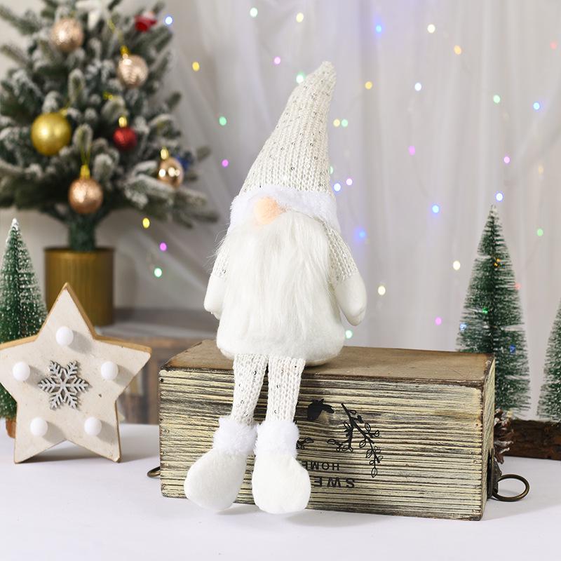 Nordic Style No-Face Christmas Old Man Dolls for Window Display and Decor