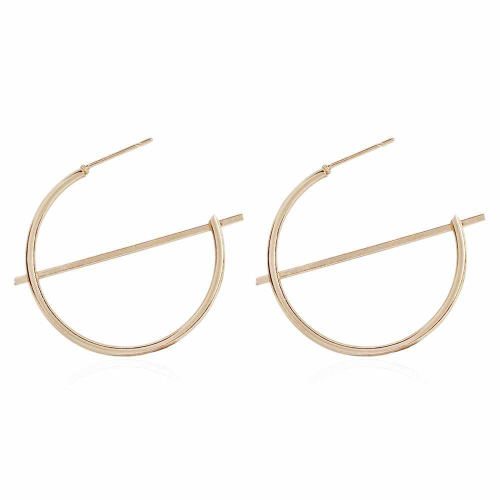 Fashion Statement Earrings Metal Round Geometric Earrings For Women Hanging Dangle Modern Jewelry Punk