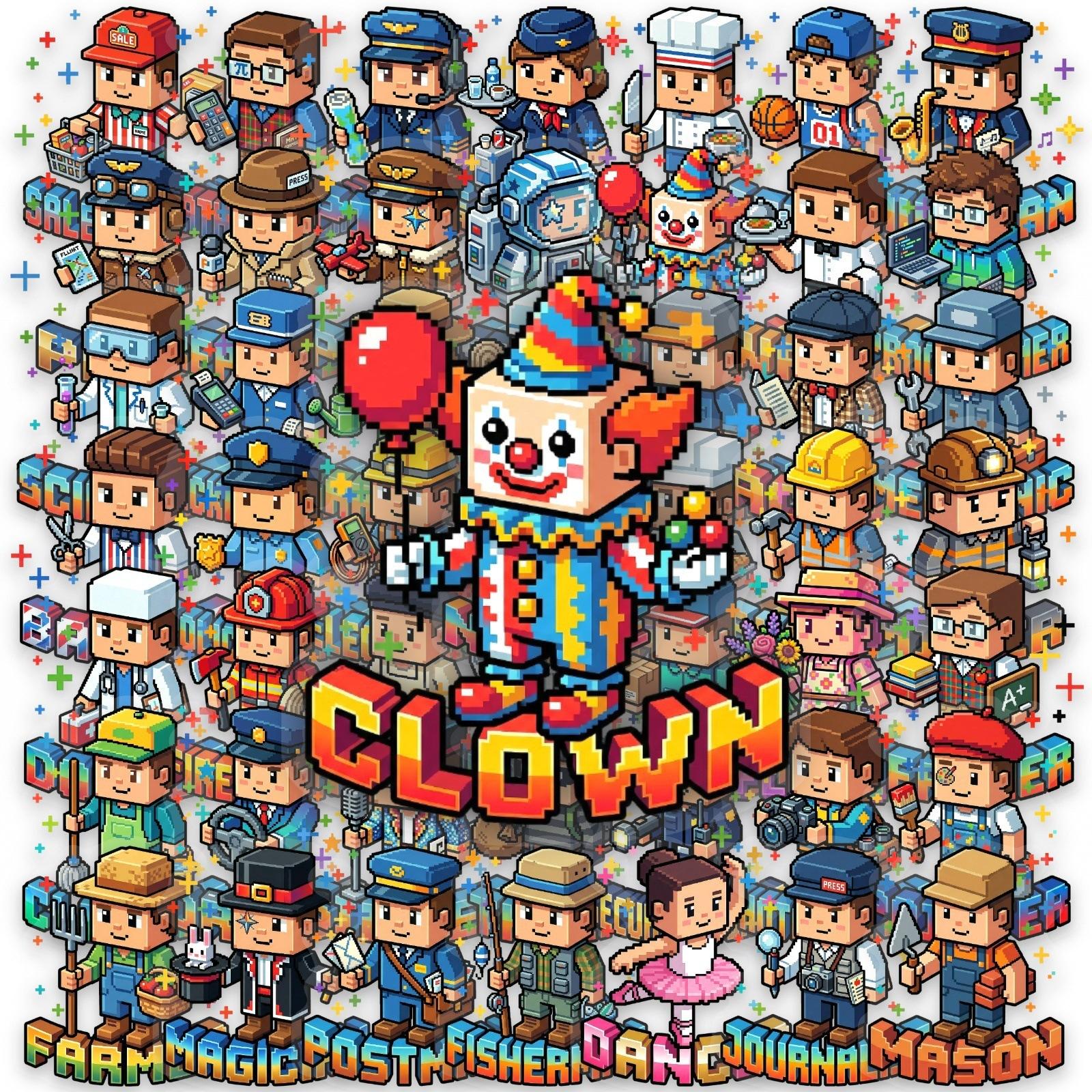 50 Pixel Wind Professional Characters Stickers Transparent Pet Cute Cartoon Retro Wind Stickers Waterproof
