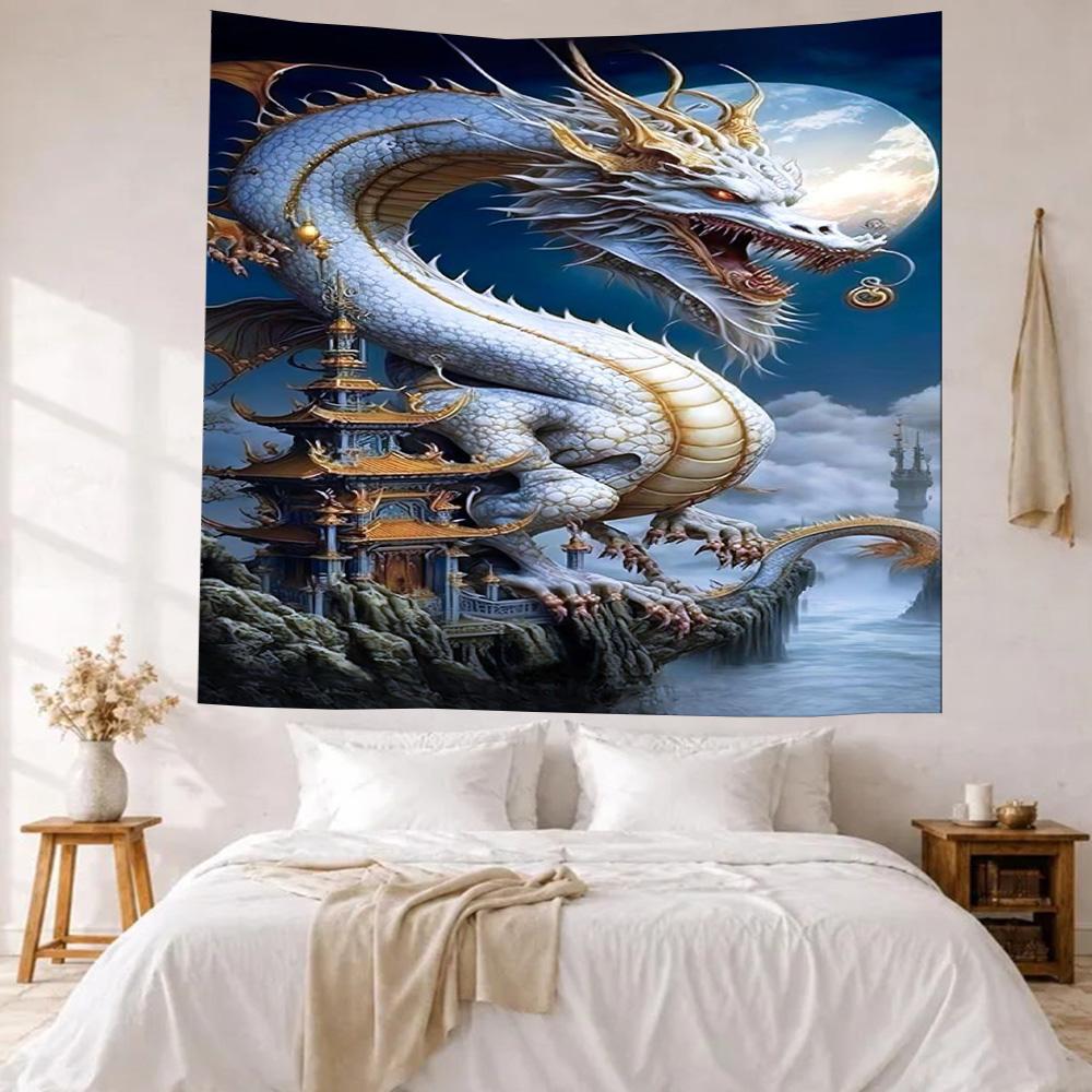 Dragon Wall Decor Tapestry Art For Pet Memorial Birthdaywedding Party Backdrop Family Gift