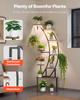 Plant Stand Indoor with Grow Lights, 160cm Tall 9-Tier Lighted Plant Shelf, Metal Corner Plants Holder, 3 Timer & 10 Brightness, Curve-Shaped Flower