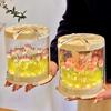 DIY Flower Sea Simulation Tulip LED Night Light  Table Lamps Bedroom Ornaments Craft Decoration Table Lamps Gift Ambient Light