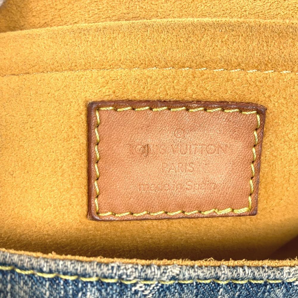Louis Vuitton M95050 MonogramDenim Mini Pleaty Hand Bag Shoulder Bag blue