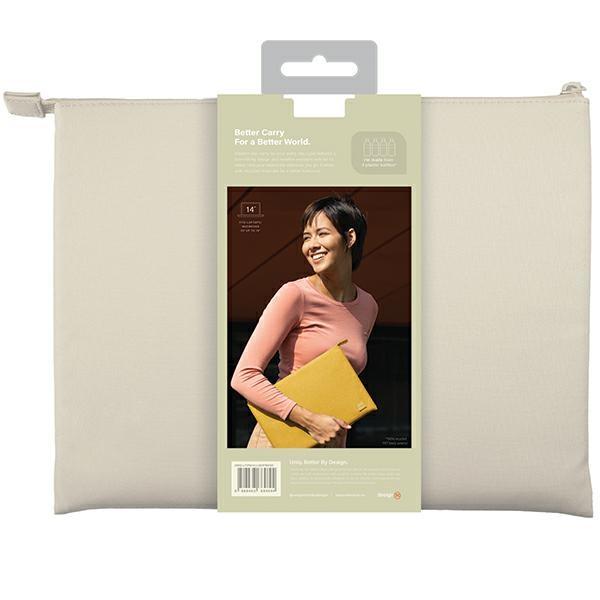 Uniq Etui Lyon Laptop Sleeve 14Beżowy/Seasalt Light Beige Waterproof Rpet