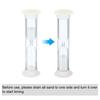 PATIKIL 3-Minute Hourglasses, 4 Pieces Small Hourglasses with Plastic Covers, Countdown Hourglass for Games, Kitchen, Party Favors, DIY Decorations, W