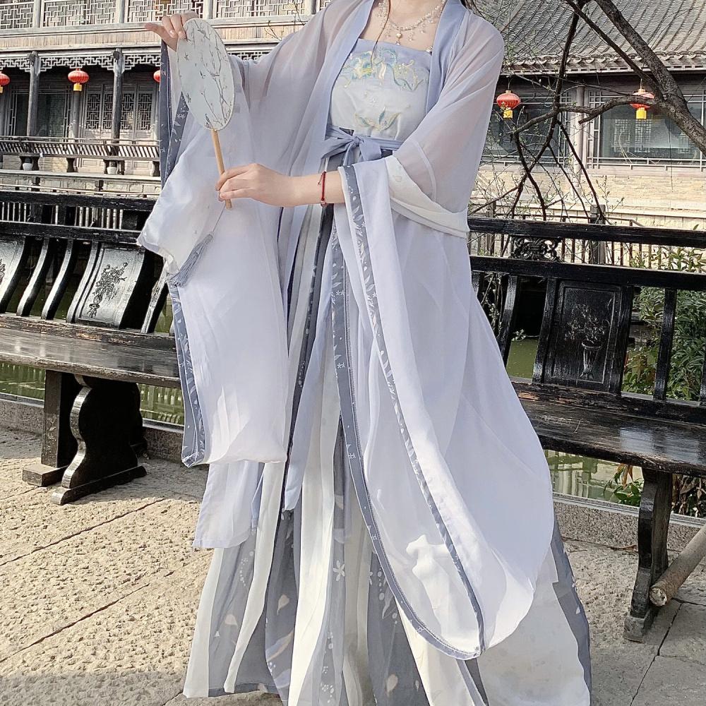 Chinese Tang Dynasty Style Hanfu Women's Suit