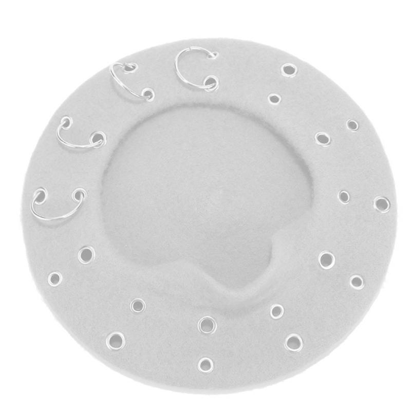 Trendy Iron Rings Beret Punk Style Painter Hat Beanie Hat Octagonal Hat for Morning Workout Chilly Outdoor Activities