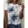 T-shirt Estiva alla Moda Stampata in 3D da Donna Traspirante Casual