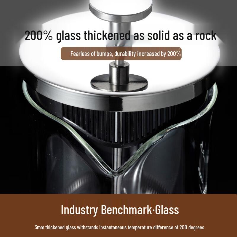 Glass French Press Coffee and Tea Maker, 1000ml