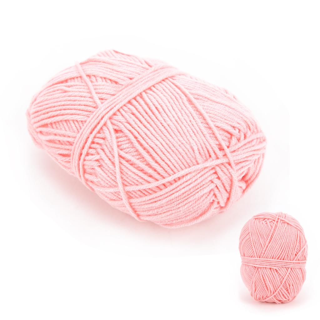 Crochet Yarn Soft SkinFriendly   Cotton Wool for Knitting   Children Clothes(Pink )