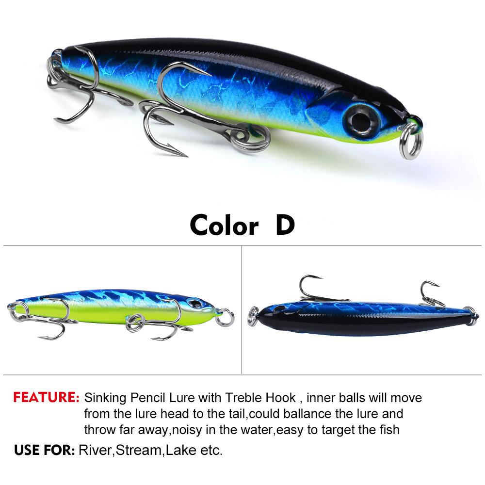 Lure False Bait 3.5g 5g 8g Simulated Bait Bent Mouth Sea Bass Through Kill Fish Bait with Blood Tank Hook Configuration