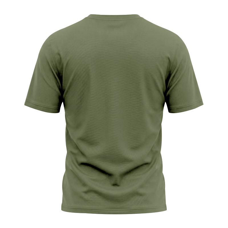 Men's Quick-dry Henley Collar Eyelet Fabric Short Sleeve T-shirt
