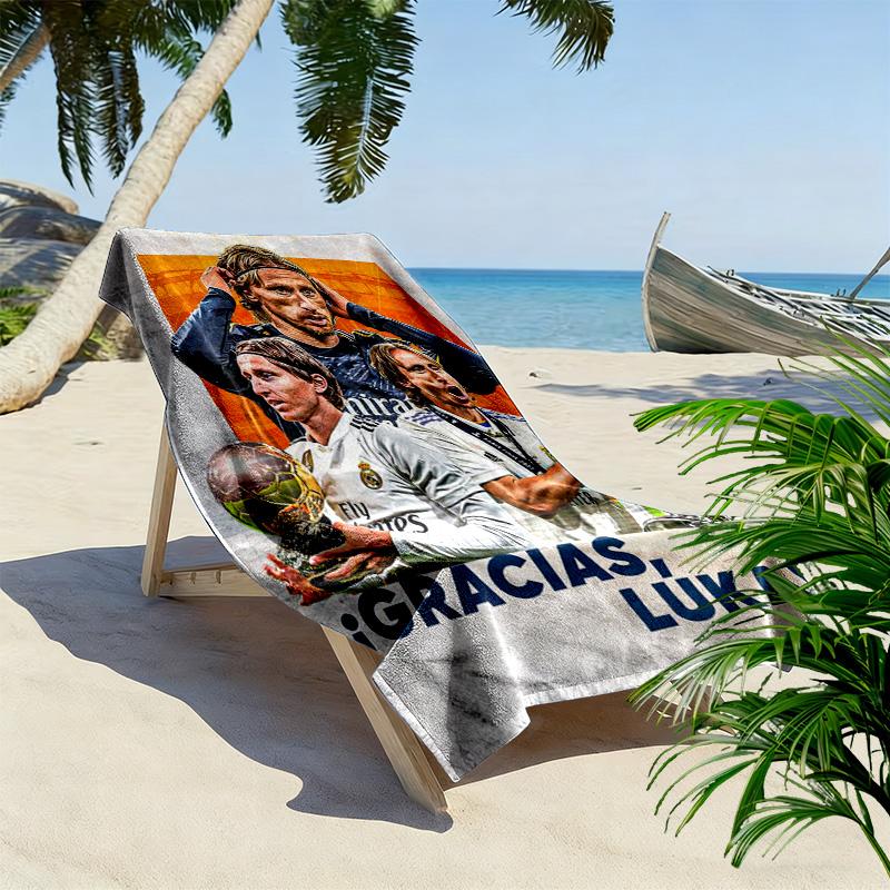 Thank You Luka Modric Beach Towel Beach Towel For Vacation Photos Portable For Travel Seaside Absorbent Bath Towel Quickdrying Swim Towel Printing