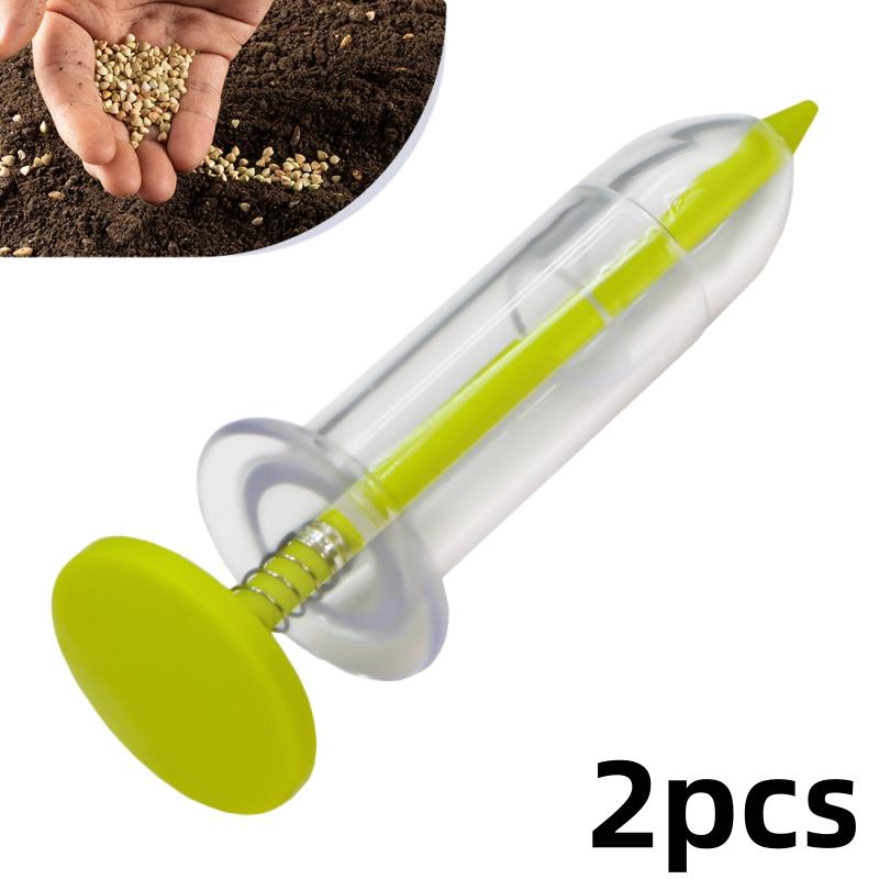 2Pcs Garden Sower Planter Mini Manual Seeder Dispenser For Seeding Flower Pot Flower Bed Gardening Seeder Tool