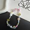Cute Cartoon Blush Dog Button Phone Strap With Pvc Cord For Girls And Ladies
