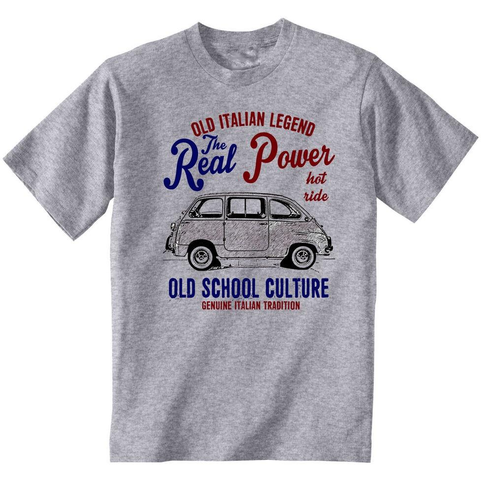 

Vintage Italian Car Fiat 600 Multipla Cotton T-Shirt