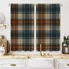 Piece Set High Definition Digital Printed Curtainplaid Style Colorful Checkered Pattern Curtainhome Decoration Curtain Polyester